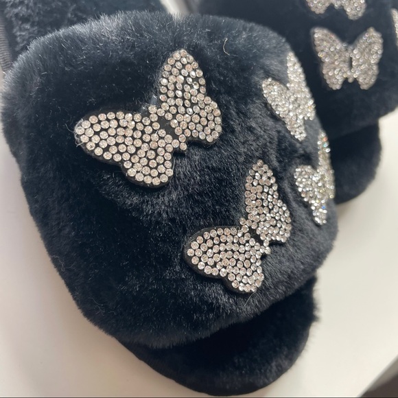 NEW Butterflies Slippers- in Black - Picture 3 of 5
